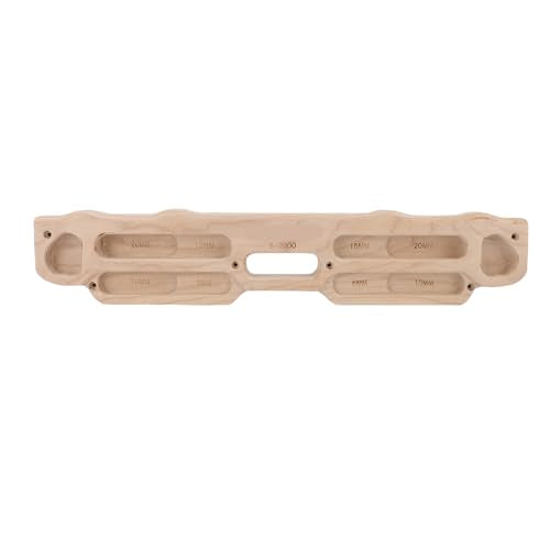 RiToEasysports Wooden Rock Climbing Hangboard, Solid Wood Fingerboard for Bouldering and Pull Up Training, with Mounting Kit for Home and Gym Use