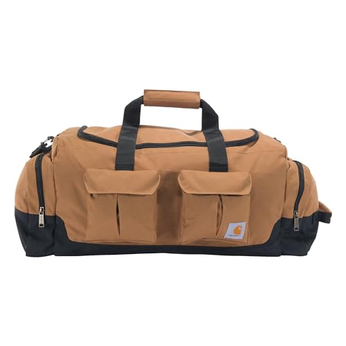 Carhartt Utility Duffel, Heavy-Duty Gear Bag for Jobsite, Gym, & Travel - color: Carhartt Brown