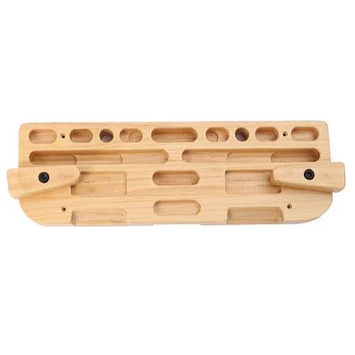 ACAGALA Climbing Grip Trainer Hangboard Rock Climbing Wall Climbing Grips Fingerboard for Effective Strength Training Smooth Surface with Detachable Pinch Hold - color: Natural wood