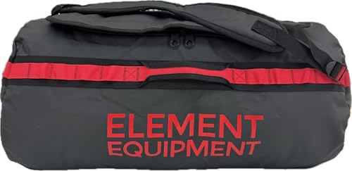 Element Equipment Trailhead Duffel Bag Shoulder Straps Waterproof Black/Red Medium - color: Black/Red, size: Medium 51 Liters
