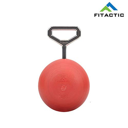 Rock Climbing Solid Training Cannonball Bomb Power Pull Up Ball Hold Grips for Straps for Finger, Forearm, Biceps, Back Muscles - color: Red (3.5")