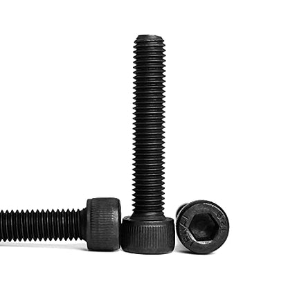 M4 x 45mm Socket Head Cap Screws Bolts 12.9 Grade Alloy Steel Metric Machine Hex Socket Screw, Black Oxide Finish, Fully Threaded, 25PCS - size: M4×45mm