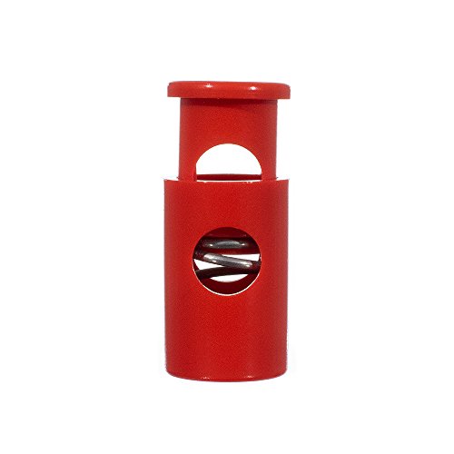 Paracord Planet Single Barrel Hole Top Cord Lock - Multiple Colors and Pack Sizes - color: Red, size: 20 Pack