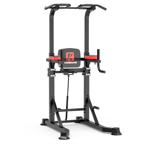 KINGKANG Assistive Power Tower,Dip Station & Pull Up Bar for Home Gym | Load 450 lbs|Suitable All Fitness Enthusiasts|9 Height Settings|Newly Upgraded