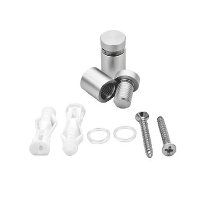 Aluminum Standoff Wall Mounts Screws, Satin Chrome 12 Packs 1/2 x 1/2 Inch | aluminum Sign Standoff screws, Standoff Mounting Hardware, Wall Spacers, For Acrylic frames Signs, satin chrome - color: Satin Chrome