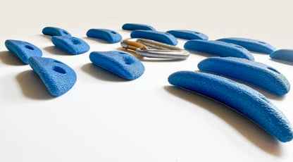 14 Screw On Crimp Rock Climbing Holds Advanced Climbing Holds Home Climbing Wall Bouldering Gym Holds Eco Friendly Dual Textured Crimps for Finger Strength - color: Blue