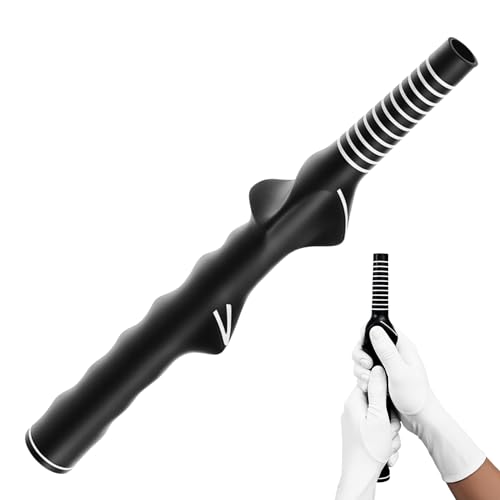 Golf Grip Trainer for Right-Handed Golfers – Golf Training Aid for Proper Hand Position & Swing Technique – Hit Straighter, Longer Shots & Fix Slices or Hooks Black
