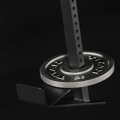 Titan Fitness Eccentric Hooks, Fully Adjustable 20" - 35" Steel Hook Barbell Attachment, Overload Lifting for Explosiveness, Fits Olympic-Sized Weight Plates, Weight Releasers - style: Ecccentric Base Unit