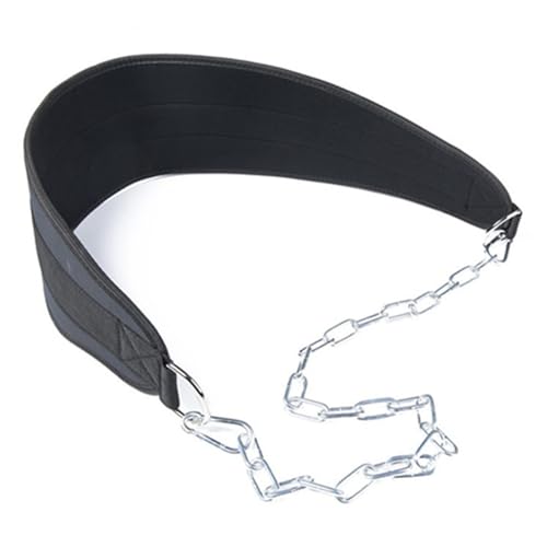 Dip Belt, 18.5x6 Inch Pull Up Belt with D-ring & 35" Chain, Strong Nylon Weighted Pull Up, Replacement Gym for Exercising, Bodybuilding, for Weighted Ups