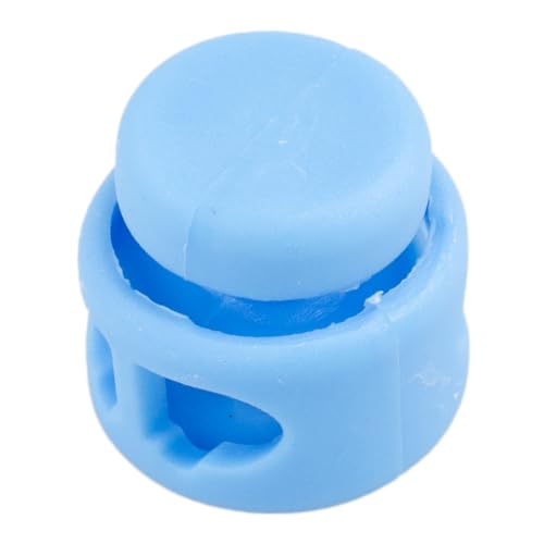 Paracord Planet Double Barrel Cord Lock Draw String Toggle Stopper – Choose from 5, 10, and 20 Pack Sizes - color: Light Blue, size: 5 Pack