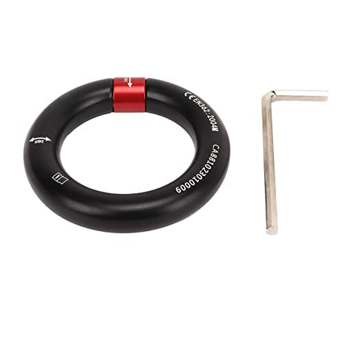 Rappel Ring, Rock Climbing O Ring Safe to Use Abrasion Resistance Uniform Force for Mountaineering - color: Black