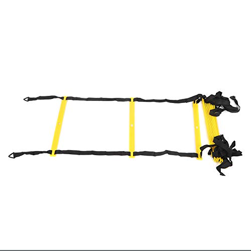 12 Rungs Professional Agility Ladder for Football Soccer Training Speed Drills Adjustable Rung Spacing with Reinforced Belts and Carry Bag Ideal for Athletes Outdoor Indoor