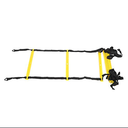12 Rungs Running Competition Football Training Ladder, Soft Agile Speed Ladder with Reinforced Belt, Adjustable Rung Spacing for Warm Up Exercise, Coordination Training, Includes