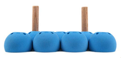Atomik Climbing Holds Set of 10 Peg Board Receivers in Blue for Vertical Walls with Included 1.25 inch Hardwood Pegs
