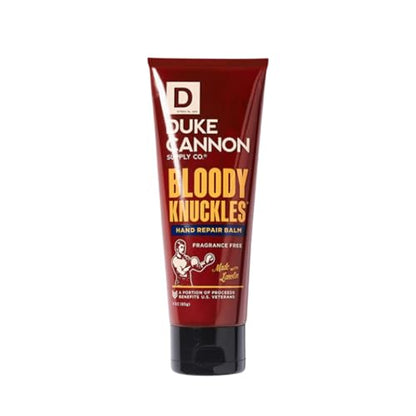 Duke Cannon Bloody Knuckles Hand Repair Balm - Travel Size Tube, 3 oz, Unscented, Non-Greasy Moisturizer for Dry, Cracked Hands (4 Pack) - size: 3 Ounce (Pack of 4)