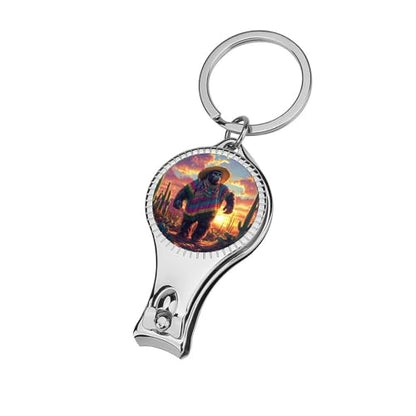 Guardian Bigfoot Sasquatch Nail Clipper with File Portable Metal Fingernail with Key Ring for Traveling Home Office