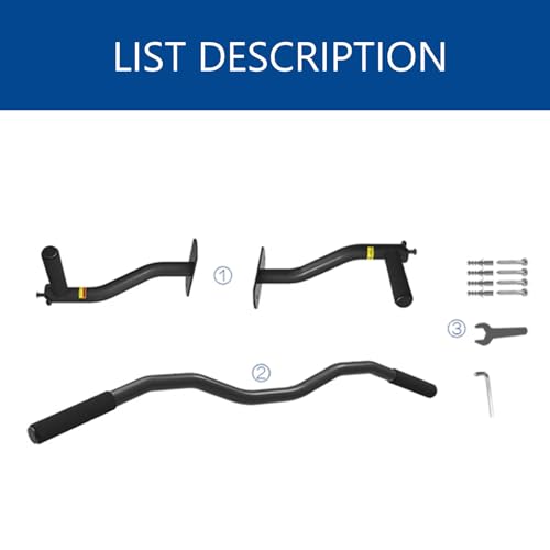 Joist Mount Pull Up Bar, Ceiling Mount Pull Up, Strength Training Pull-Up Bars, Bar with Multi-Grip Foam Grip, 40'' Wide, Pull Up Bar for Home Gym,Silver-Bentrod - color: Silver, size: Bentrod