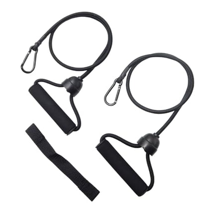 ONIPAX Stepper Resistance Bands with Handles, Strength Training Set | Includes connecting strap for double resistance; pair of handle bands for muscle toning; compact home gym exercise equipment