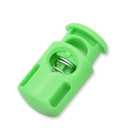 DYZD Plastic Cord Locks End Spring Stop Toggle Stoppers Multi-Colour (10PCS, Green) - color: Green