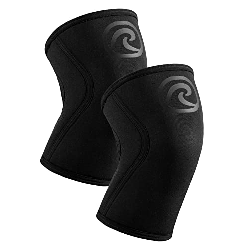 Rehband 5mm Knee Sleeves for Functional Training, Cross-Training & Powerlifting, Weightlifting Knee Support made of Neoprene, Unisex, Colour:Carbon/Black - 1 Pair, Size:X-Small - color: Carbon/Black - 1 Pair, size: X-Small