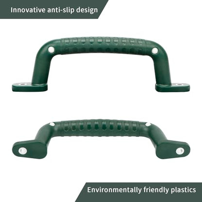 4 Luminous Safety Playground Handles, Swing Set Kids Safety Hand Grips for Playset, Climbing Frame, Play House, Playroom Ladder, Door, Bunk Bed (Green) - color: Green