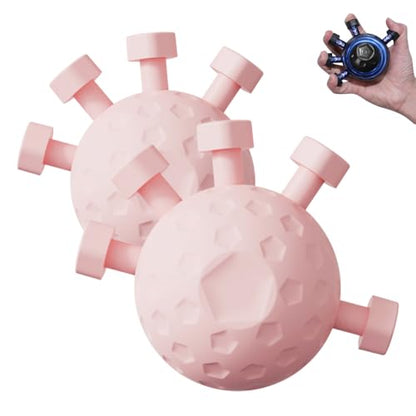 Finger Grip Strengthener, 2025 Hand Grip Strengthener Finger Exerciser, Finger Exerciser Gripper Tool, Finger Exercisers Gripper, Adjustable Hand Grip Strengtheners - color: 2pcs - Pink