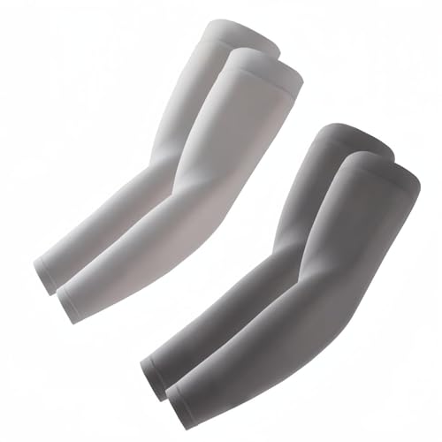 ROXUN Arm Sleeves Cooling UV Sun Protection Sport Compression for Men Women | UPF50,Seamless cover arms,Tattoo-covering,Lightweight & breathable,daily wear,Outdoor work,Basketball Baseball,Mangas - color: Dark Gray+light Gray
