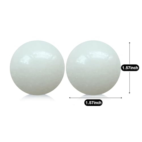 Natural Marble Baoding Chinese Meditation Balls, Stress Relief Hand Exercise Therapy Set, White Medium-1.57" - color: White, size: Medium-1.57"