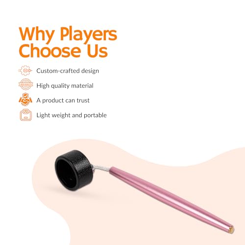 Aluminum Circle Pool Chalk Holder - Use with TAOM Pyro or TAOM V10 Chalk - Slip-in Pocket Pool Cue Chalk Holder - Cover Billiard Supplies - Snooker Accessory Chalk - color: Pink