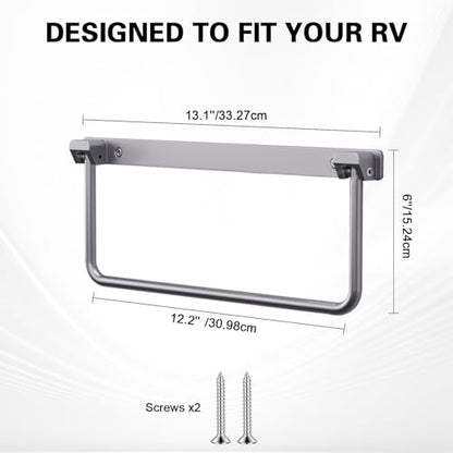 SKTYANTS 12 Inch Wall Mounted RV Shoe Rack Foldable Aluminum Shelf Camper Trailer Shoe Holder Organizer with Screws Accessories (2 Pack) - color: 2 Pack