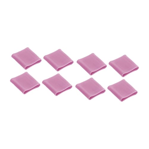 Almencla 8 Pieces Silicone Finger Sleeves Non Slip Soft Finger Covers Reusable Finger Protectors Thumb Brace Support Anti Slip Finger Cot Suitable for Gym, Pink L - color: Pink L