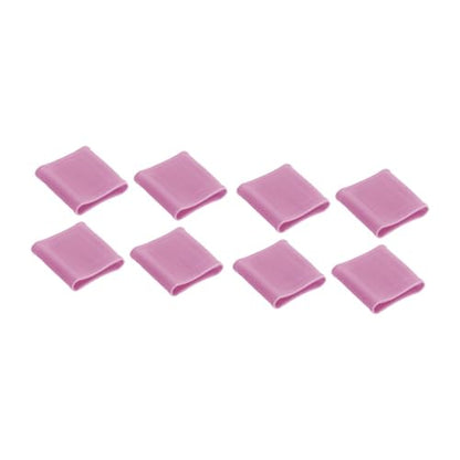 Almencla 8 Pieces Silicone Finger Sleeves Non Slip Soft Finger Covers Reusable Finger Protectors Thumb Brace Support Anti Slip Finger Cot Suitable for Gym, Pink S - color: Pink S