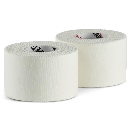RockTape Athletic Tape for Joint Support – Tearable Sports Tape for Wrists, Ankles, Fingers – Hypoallergenic, Sweat-Resistant, Easy to Apply, 1.5" x 10 Yards, White, 2 Pack - color: White, size: 2 Pack