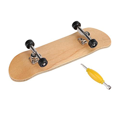 Ejoyous Finger Skateboard, 1Pcs Maple Wooden Alloy Fingerboard Skate Kit with Box Professional Mini Skateboards Reduce Pressure Kids Gifts (Black) - color: Black