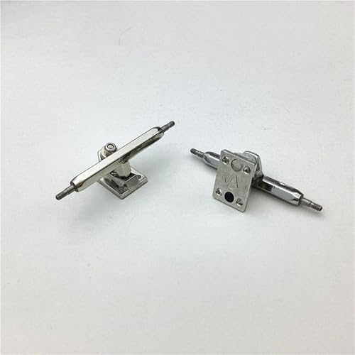 2pcs 34mm Fingerboard Trucks with Hanger and Base for Pro Finger Skateboard(Black) - color: Black