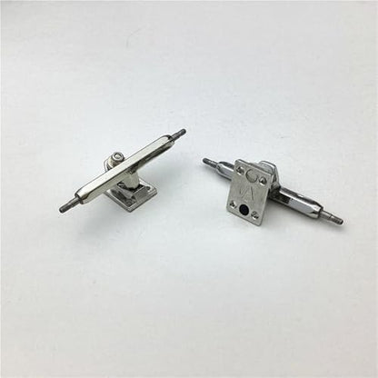 2pcs 34mm Fingerboard Trucks with Hanger and Base for Pro Finger Skateboard(Black) - color: Black