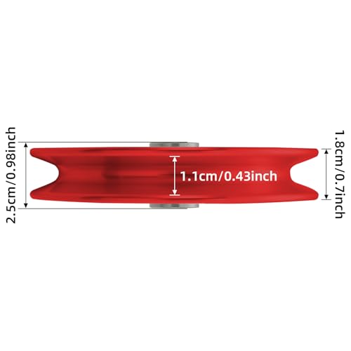 Aluminium Alloy Gym Pulley 90 mm，2‑Pack / 4‑Pack / 6‑Pack - color: Red