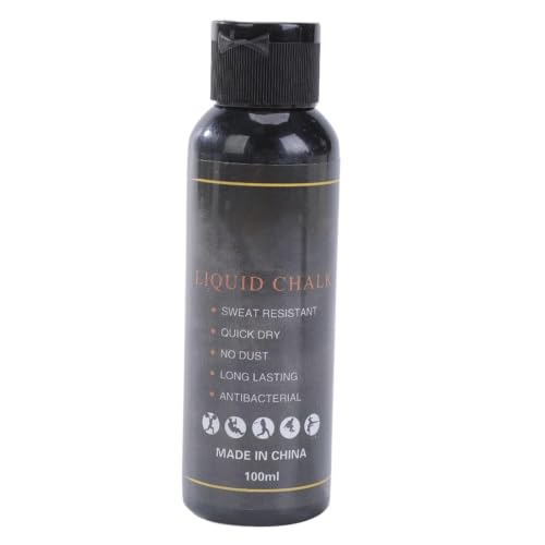 Chalk Liquid Fast Drying - 100ml Anti-Slip Hand Powder | Sports Liquid Grip Chalk for Rock Climbing Badminton Weightlifting Gymnastics Fitness Tennis Golf - color: Black