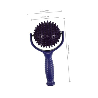 Veemoon Handheld Yoga Massage Stick with Large Spiky Balls Portable Muscle Roller for Shoulder and Leg Massage for Athletes and Muscle Relaxation