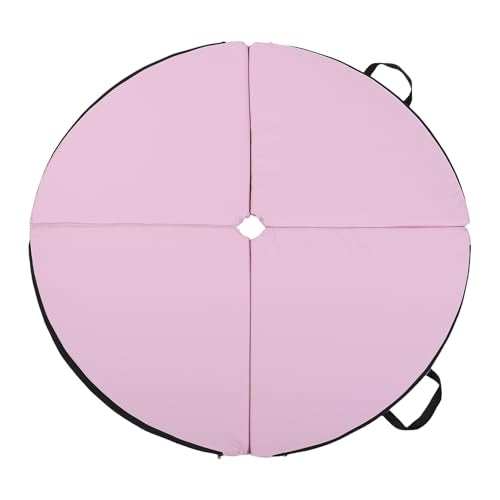 GOWENIC Pole Dance Crash Mat, Foldable Round Crash Mat with EPE Foam Padding and PU Cover, Protective Fall Safety Cushion for Pole Dancing, Dance Safety Pad for Training Fitness Gym