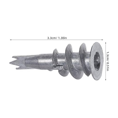Hemobllo 30 Sets Zinc Alloy Drywall Anchor Screw Kit with Self Drilling Screws and Nylon Expansion Plugs, Reinforced Support, No Extra Holes Required, for Mounting Lights and Shelves