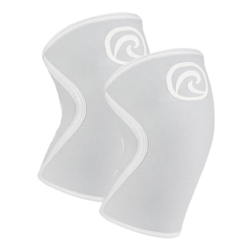 Rehband 5mm Knee Sleeves for Functional Training, Cross-Training & Powerlifting, Weightlifting Knee Support made of Neoprene, Unisex, Colour:Arctic/White - 1 Pair, Size:X-Small - color: Arctic/White - 1 Pair, size: X-Small