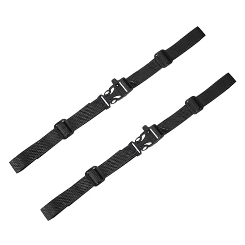 Backpack Chest Strap Sternum Straps with Emergency Whistle Buckle for Backpack Replacement & Hiking - color: Black