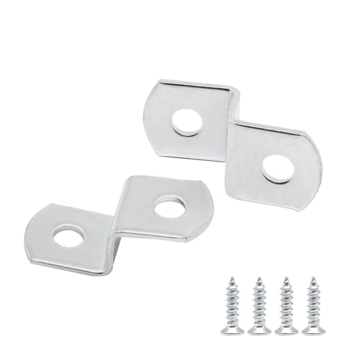 Offset Clips for Picture Framing, Z-Shape Canvas Mounting Clips with Mounting Hole, with Screws (20pcs, 9mm) - size: 9mm