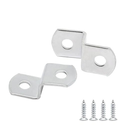 Offset Clips for Picture Framing, Z-Shape Canvas Mounting Clips with Mounting Hole, with Screws (20pcs, 9mm) - size: 9mm