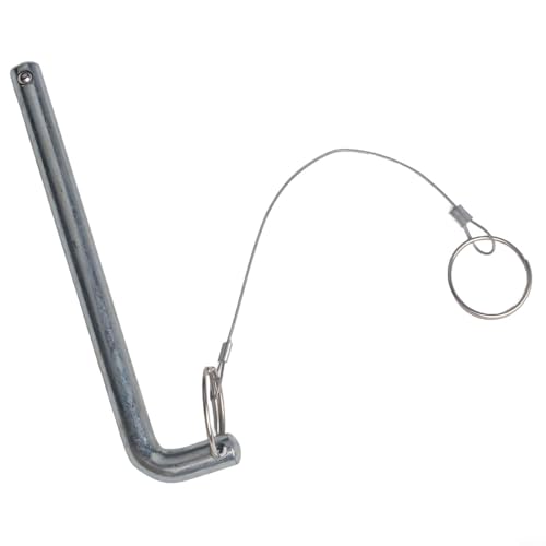 Metal Weight Stack Pin Selector with Pull Rope for Gym Fitness Equipment 10x125mm Silver Replacement Accessory Standard Size Secure Attachment Prevent Loss for Weight Machines Home or Commercial Use