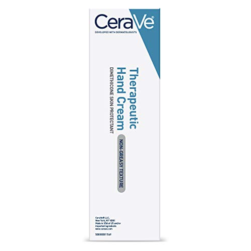 CeraVe Therapeutic Hand Cream for Dry Cracked Hands With Hyaluronic Acid and Niacinamide, Fragrance Free 3 Ounce - size: 3 Ounce (Pack of 1)