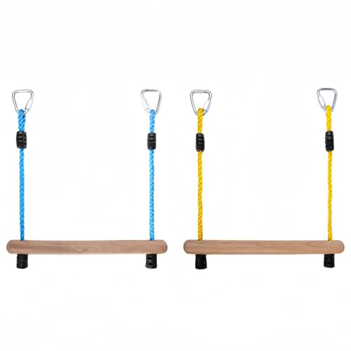 Kids Ninja Monkey Bars 2 Packs for Slackline Accessories for Slackline Obstacle Course for Backyard Attachments to Most Any Home Playground Equipment Sets - color: Wood Monkey Bars