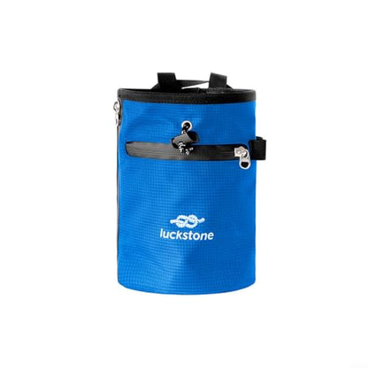 Climbing Chalk Bag, 420D Nylon Drawstring Pouch with Adjustable Belt and Carabiner, Anti-Slip Storage for Rock Climbing, Bouldering, Weightlifting,(Blue) - size: Blue