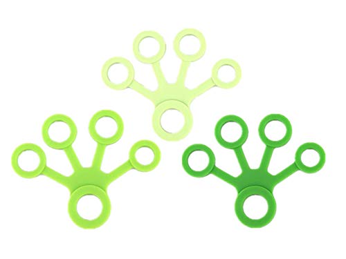 3PCS Finger Stretcher Resistance Bands Strength Trainer for Forearm Exercise Guitar Finger Strengtheners Rock Climbing 6.6 8.8 11 Pounds - color: style 3-1